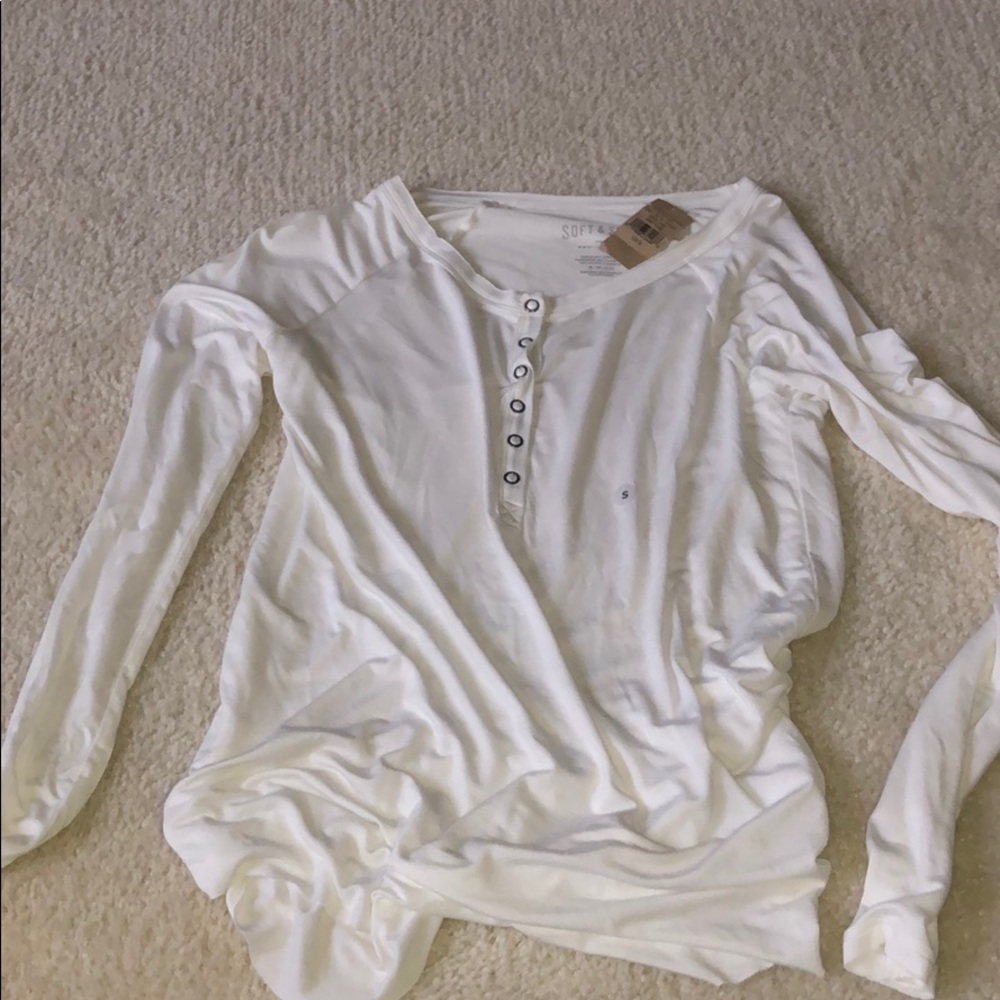 Never before worn white American eagle button up